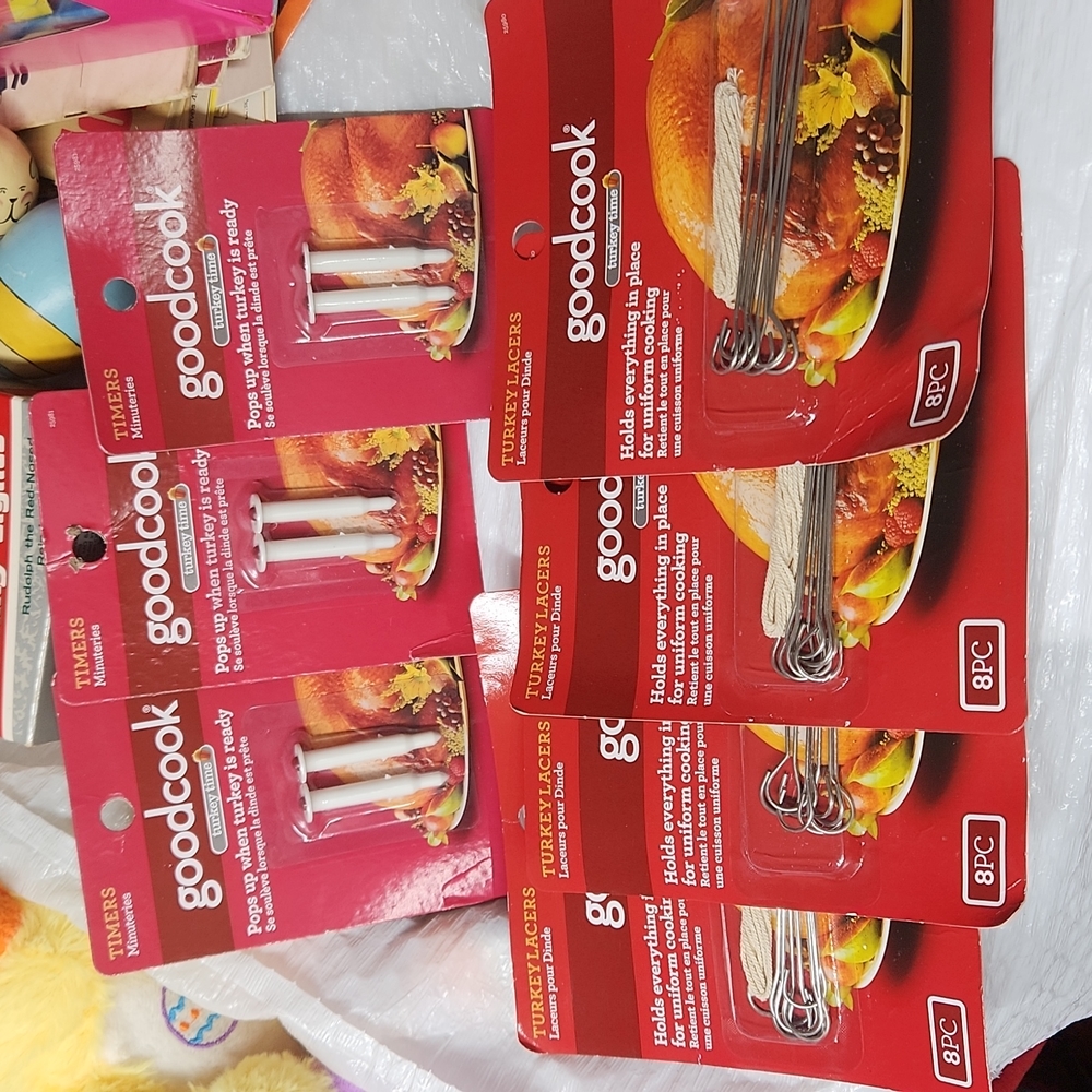Good cook 3 Turkey Timers & 4 Turkey Lacers